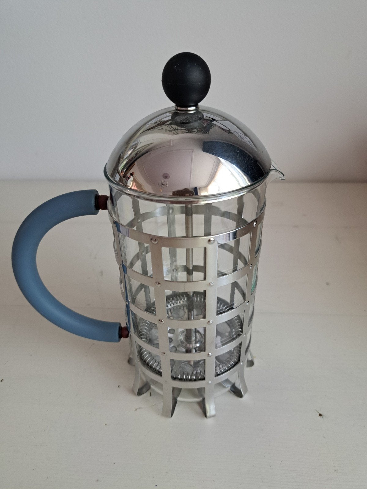 Alessi cafetiere, French Press , 8 kops, vintage, Ophalen of Verzenden, Zo goed als nieuw, Koffiemachine, Gemalen koffie