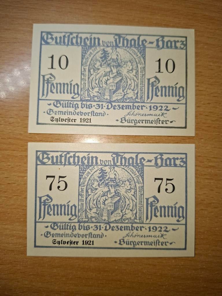 Duits Notgeld Thale Noodgeld, Ophalen of Verzenden, Duitsland