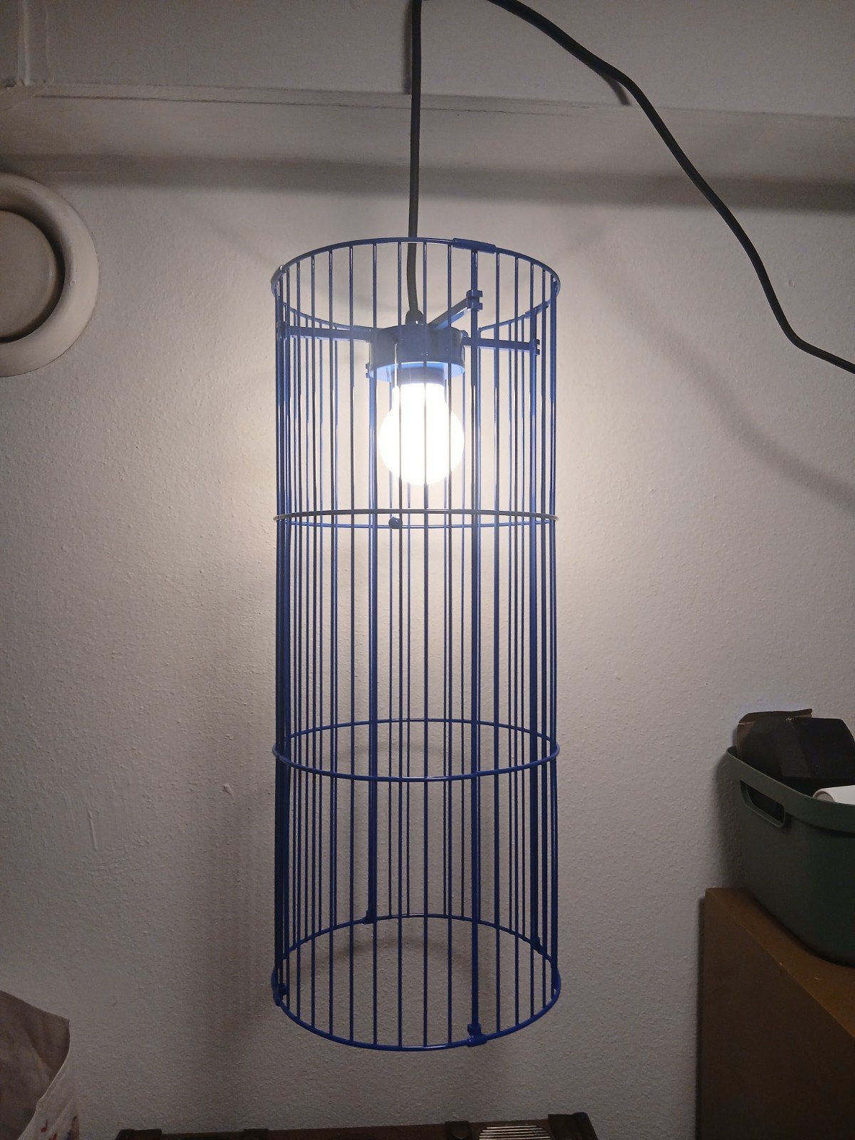 Nieuwe blauwe IKEA SOLVINDEN lamp in doos, Ophalen of Verzenden, Nieuw, Metaal, Modern, Industrieel