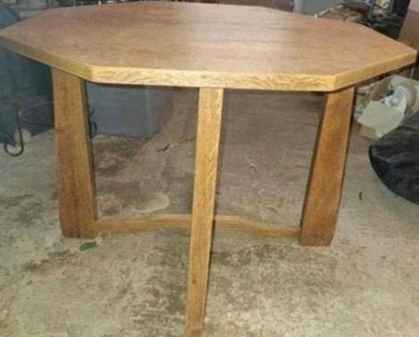 Vintage 8 hoekige salontafel, Ophalen, 50 tot 100 cm, 50 tot 75 cm, Rond