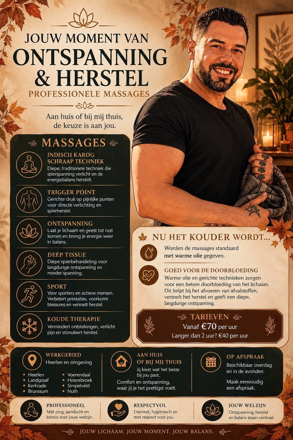 Professionele Massages – Ontspanning & Herstel vanaf 60 euro, Ontspanningsmassage
