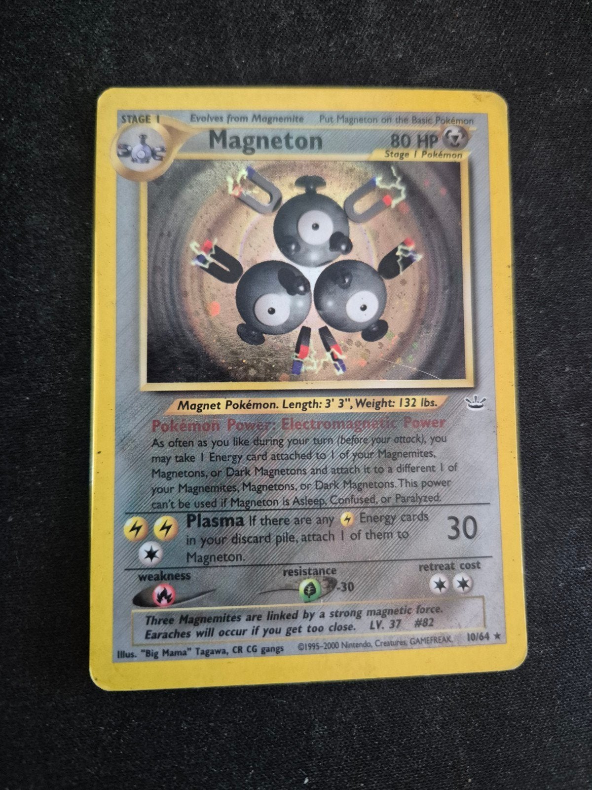 Magneton Pokémon kaart - Vintage (1995-2000), Ophalen of Verzenden, Gebruikt, Losse kaart
