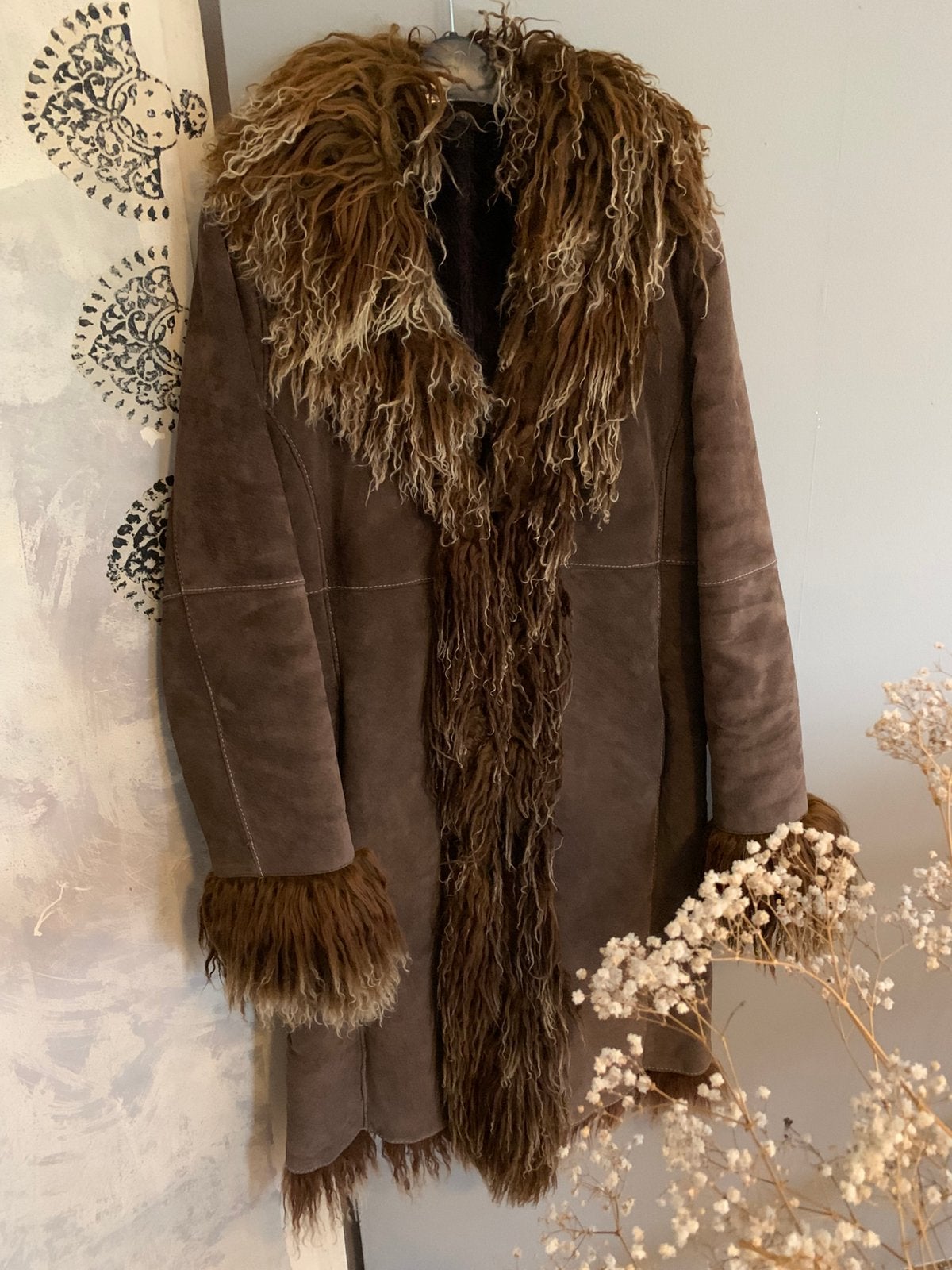 Vintage lammy coat schapenvacht M L, Maat 38/40 (M), -, Ophalen of Verzenden, Zo goed als nieuw
