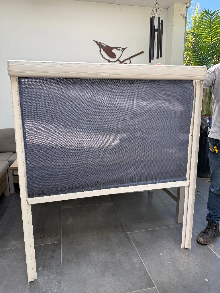 screen blauw breedte 124 cm, Ophalen, Gebruikt, Minder dan 250 cm, Minder dan 150 cm
