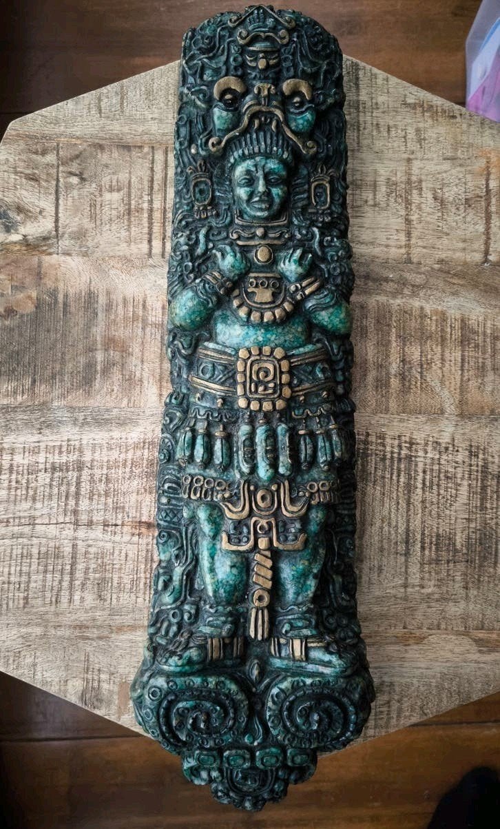 Maya reliëf aztec beeldje grote wanddecoratie nette staat, Ophalen of Verzenden