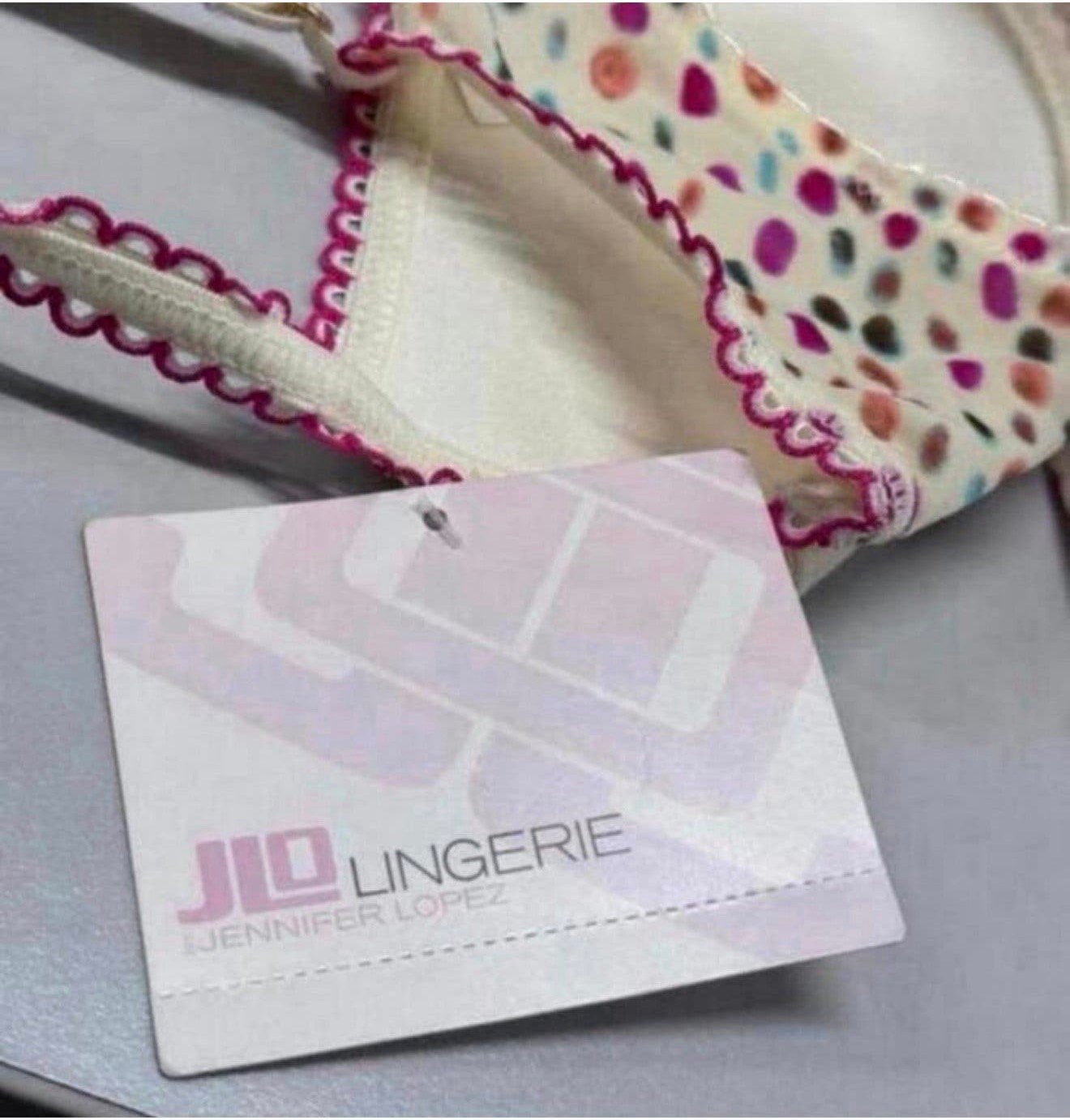 Jennifer Lopez JLO Lingerie creme roze beugelbh broekje 32B, P, P, P, Ophalen of Verzenden