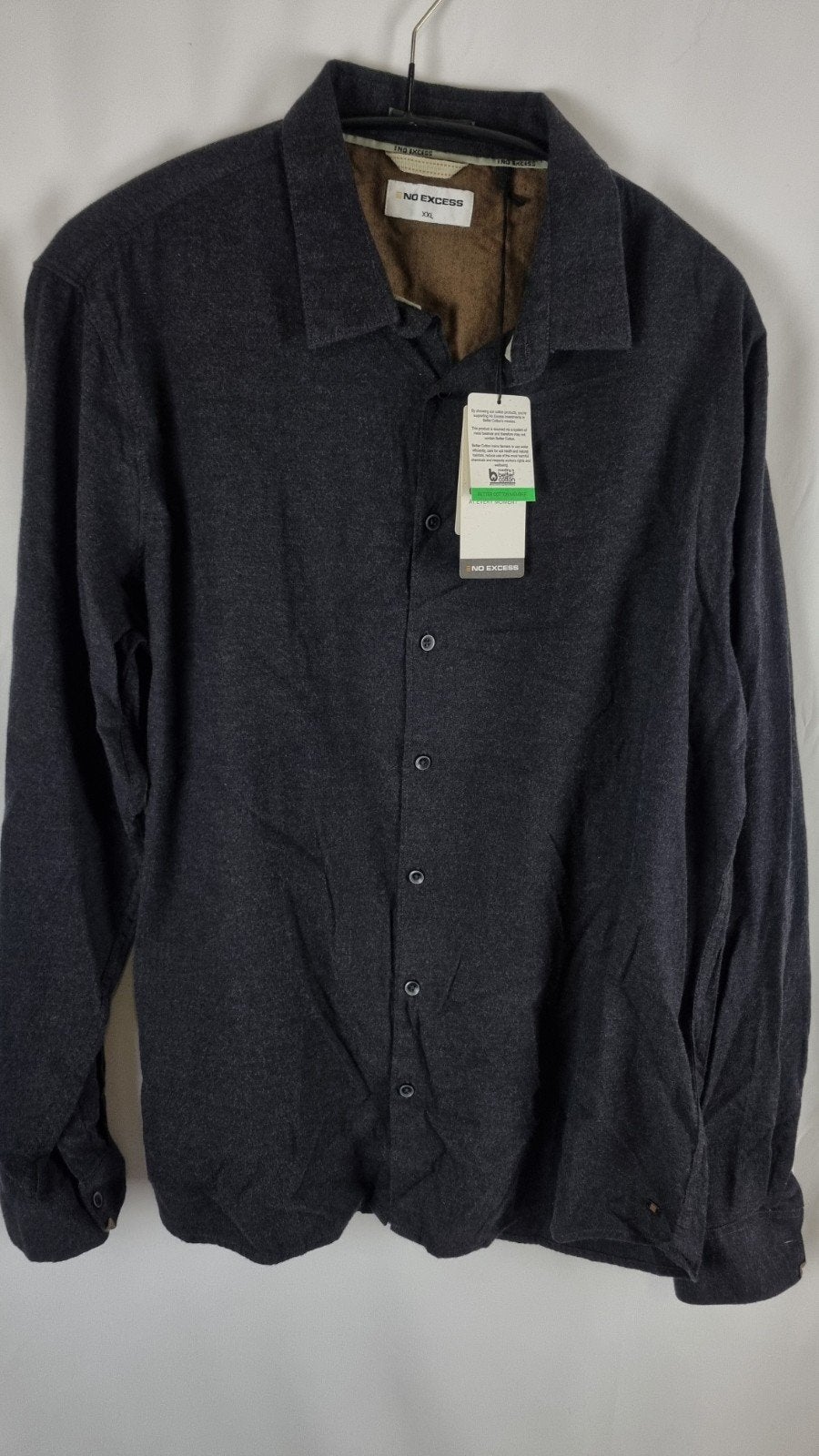 Heren overhemd blouse merk No Excess mt XXL nieuw, -, Verzenden, Zwart, -