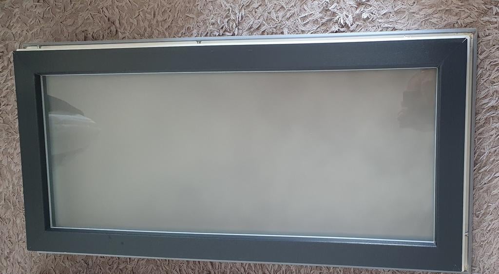 Kunststof raam compleet met hor, antraciet, Ophalen, Gevelraam of Ruit, Minder dan 80 cm, Zo goed als nieuw
