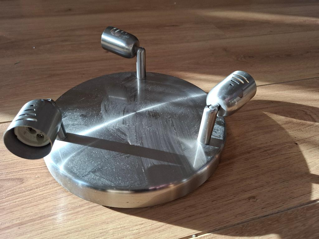 Brilliant plafondlamp met drie spots, Ophalen, Gebruikt, Metaal