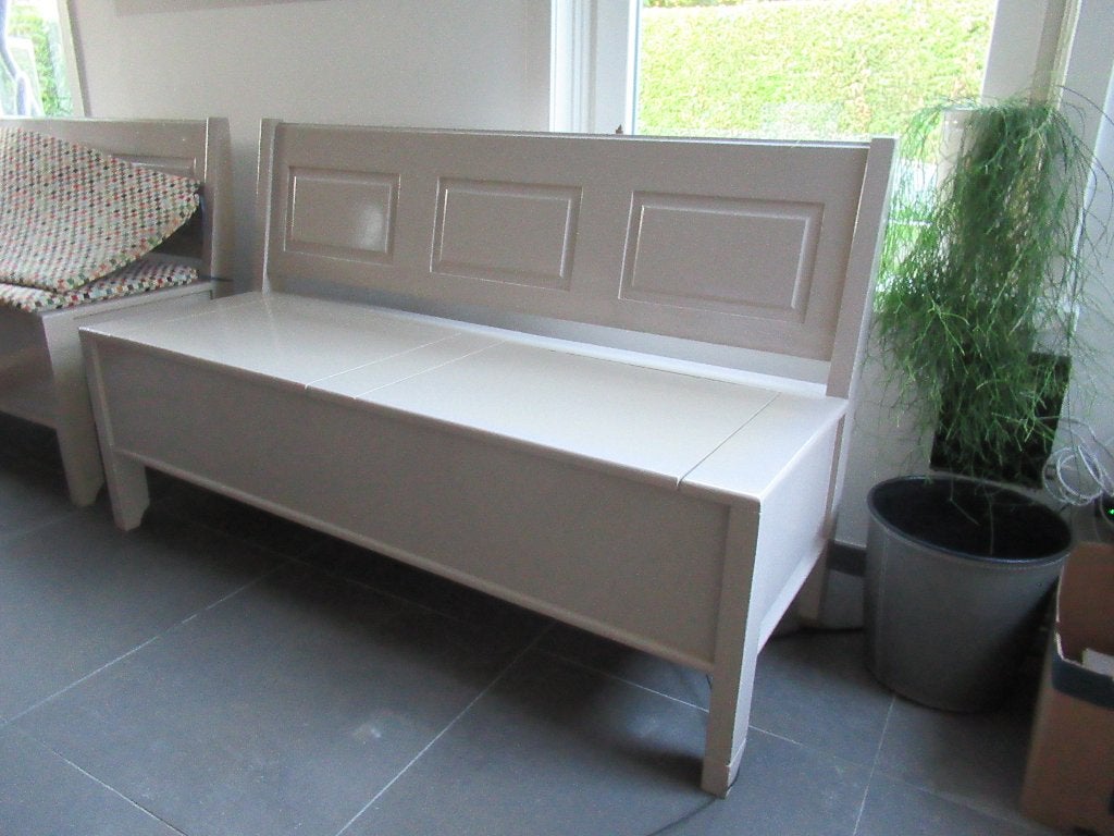 houten klepbank  met opbergruimte, Antiek en Kunst, Ophalen