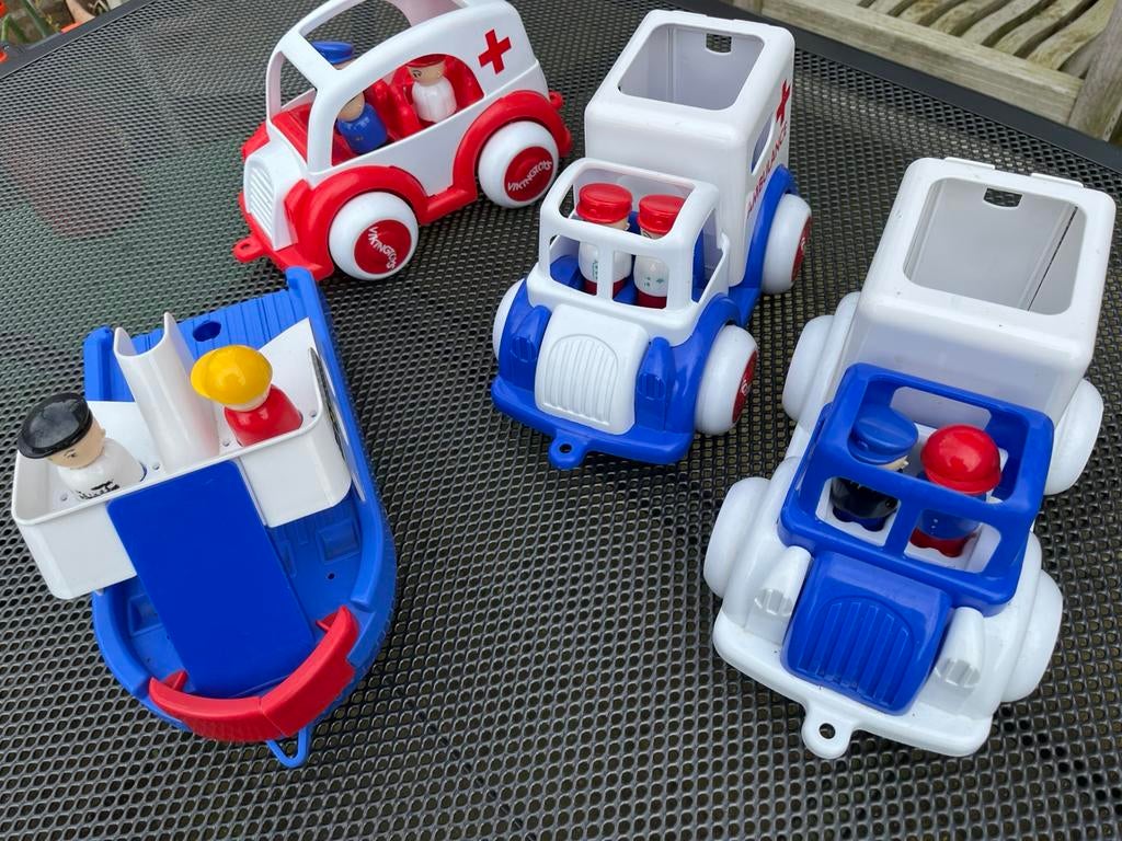 Vikingtoys ambulance, politie . 15,00 set prijs, Ophalen of Verzenden, Zo goed als nieuw