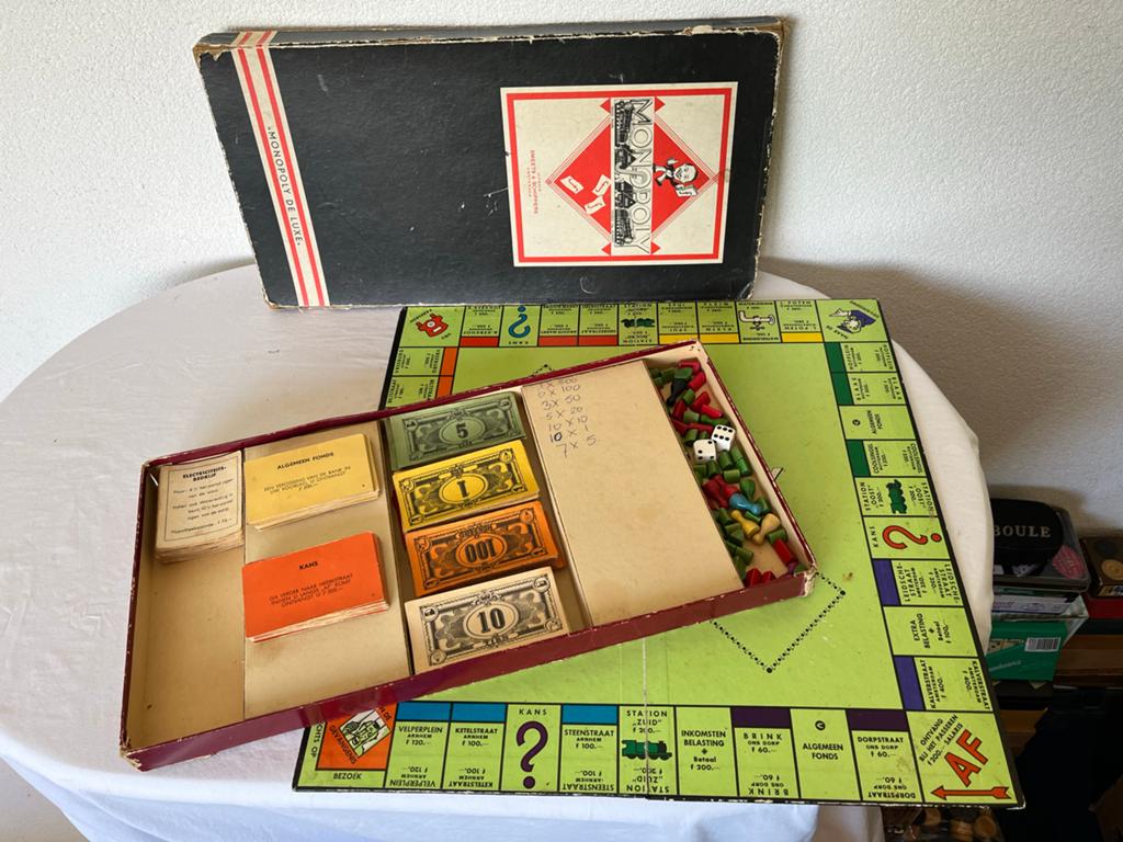 Vintage Monopoly De Luxe Bordspel - Smeets & Schippers, Ophalen of Verzenden, Gebruikt