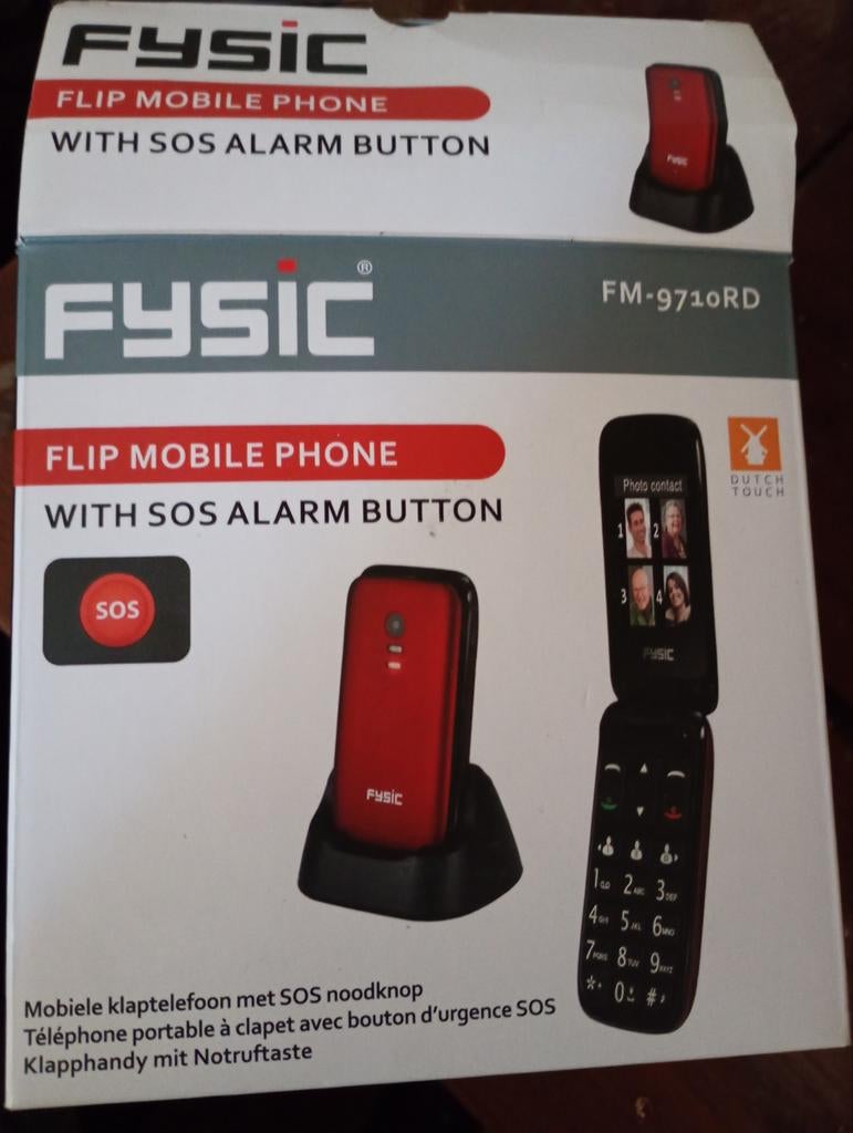 Fysic flip mobile phone FM-9710RD, Ophalen