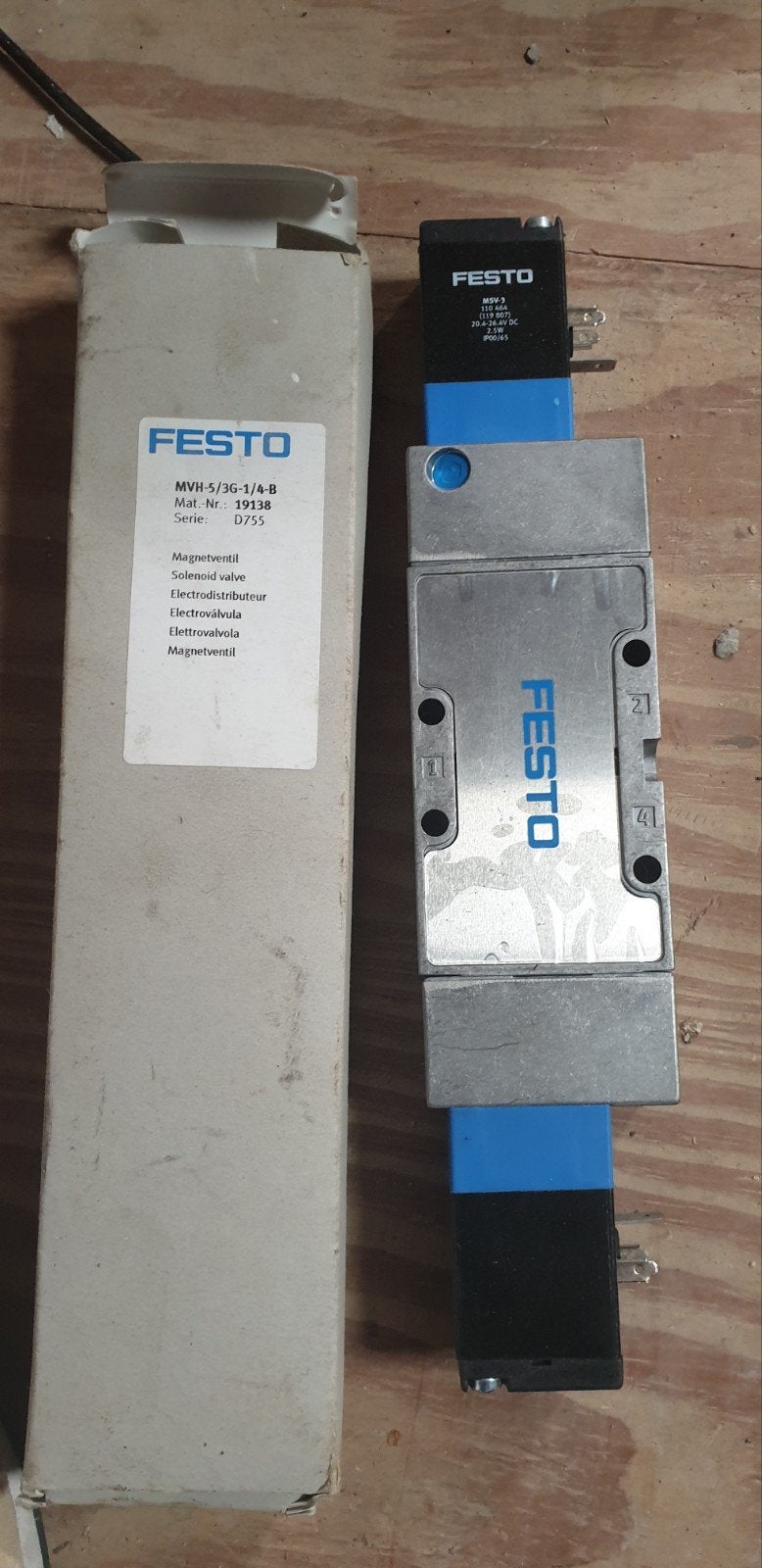 Festo magneetventiel. Nieuw, nooit gebruikt !
Ooit verkeerd, Doe-het-zelf en Verbouw, 6 tot 10 bar, Nieuw, Ophalen of Verzenden