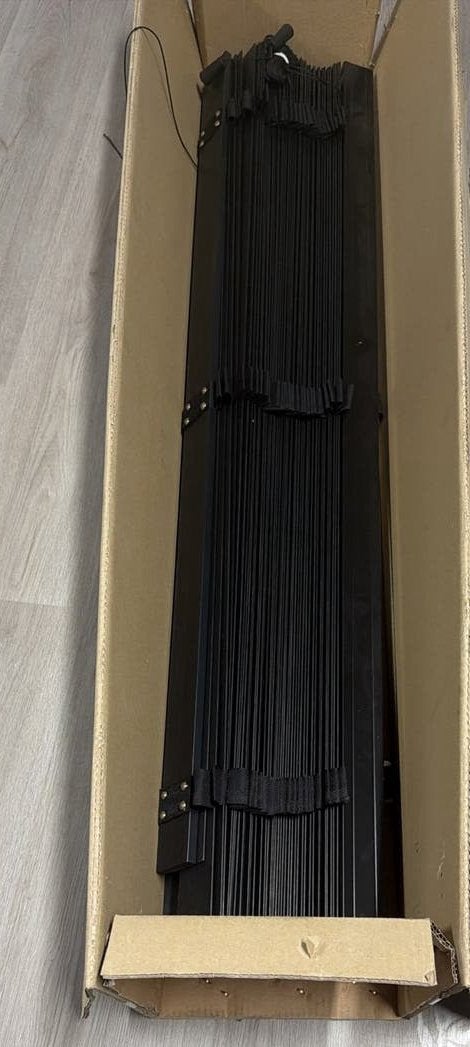 2x Nieuwe zwarte bamboe jaloezie 136,5x238 cm, Jaloezie, Zwart, Nieuw, Ophalen of Verzenden