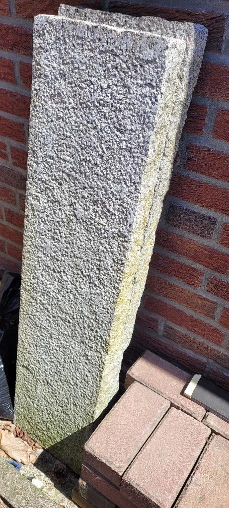 Granieten opsluitranden (gazonrand) 100 x 25 x 5 cm - 2 st, Tuin en Terras, Bielzen en Borders, Ophalen, Nieuw, Natuursteen, Minder dan 25 cm