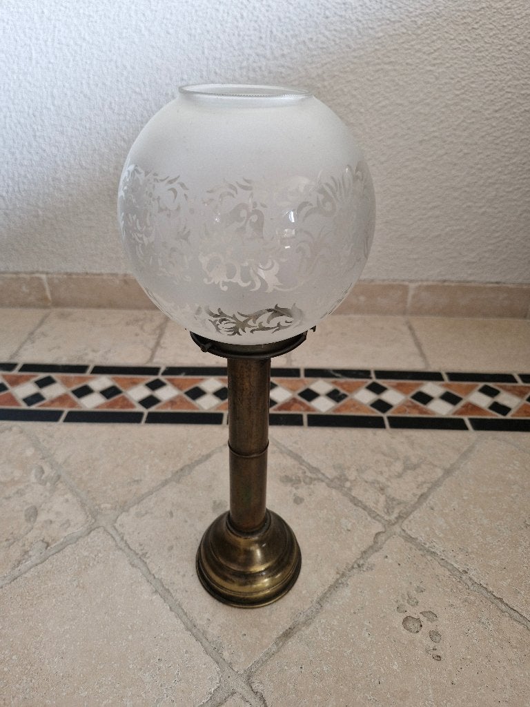 Koperen scheepslamp, Ophalen
