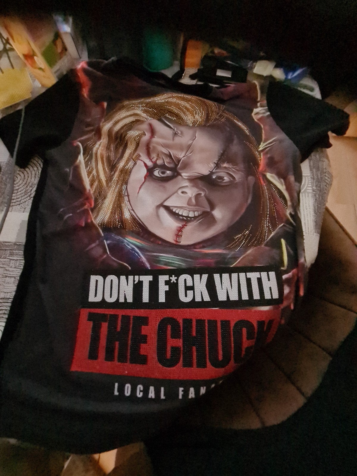Chucky Horror T-shirt XXL - Voor de echte horrorfans!, Ophalen of Verzenden, Gedragen, Maat 56/58 (XL), Zwart