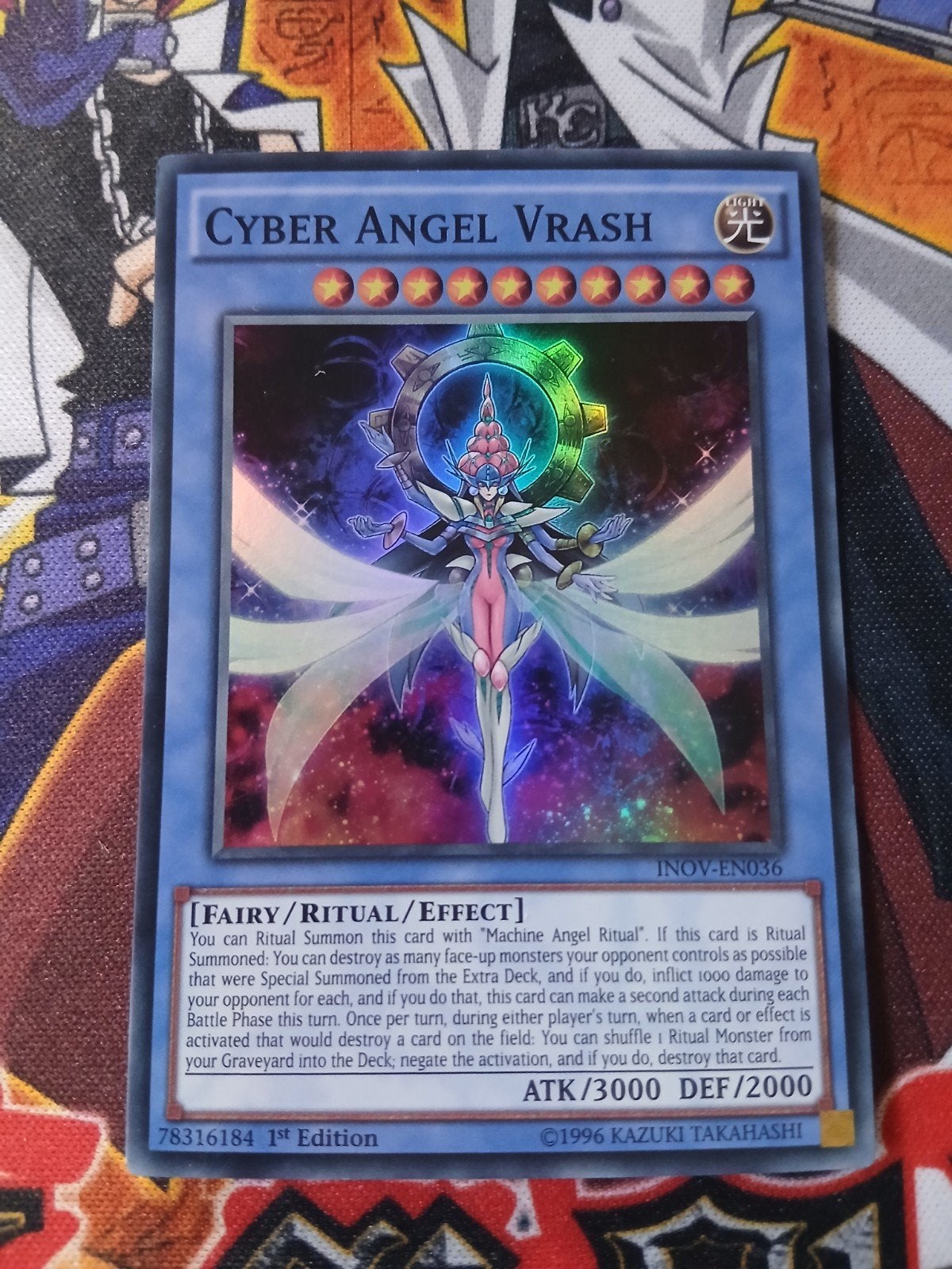 Cyber Angel Vrash - Super Rare INOV - Yu-Gi-Oh, Ophalen of Verzenden, Zo goed als nieuw, Foil