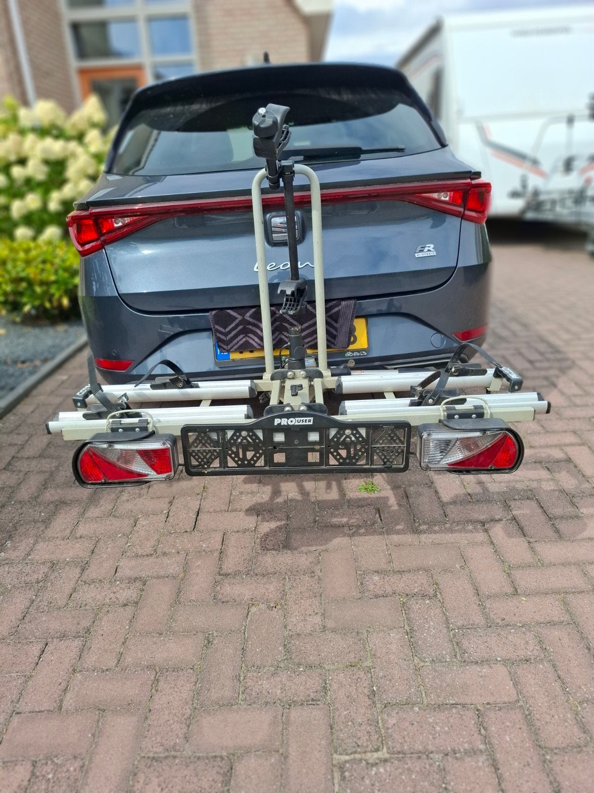 Prouser Diamant opvouw&kantelbare drager voor alle fietsen, Elektrische fiets, Ophalen of Verzenden, Zo goed als nieuw, 2 fietsen