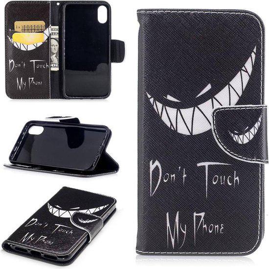 Telefoonhoesje "Don't Touch My Phone" - iPhone, Pasjeshouder, Zwart, Overige merken, Hoesje of Tasje