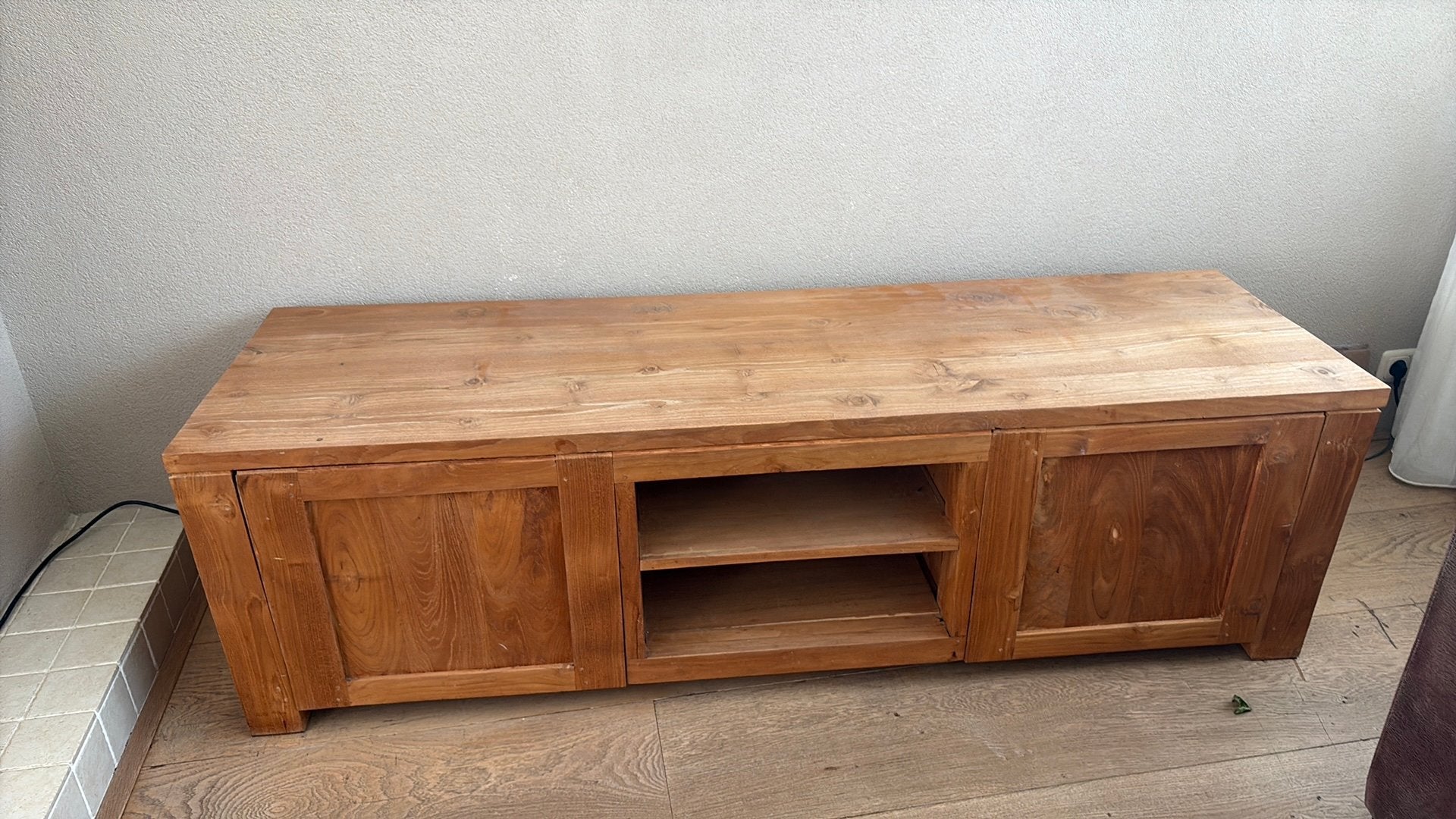 Tv meubel kast teak, Ophalen, Zo goed als nieuw, 25 tot 50 cm, Minder dan 100 cm
