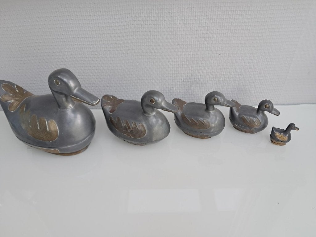 tinnen Eenden Familie, Antiek en Kunst, Ophalen of Verzenden