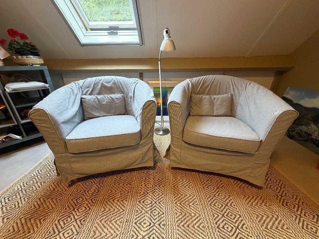 Gratis af te halen twee Ikea fauteuils Tullsta, Ophalen, Hout, Gebruikt, Minder dan 75 cm