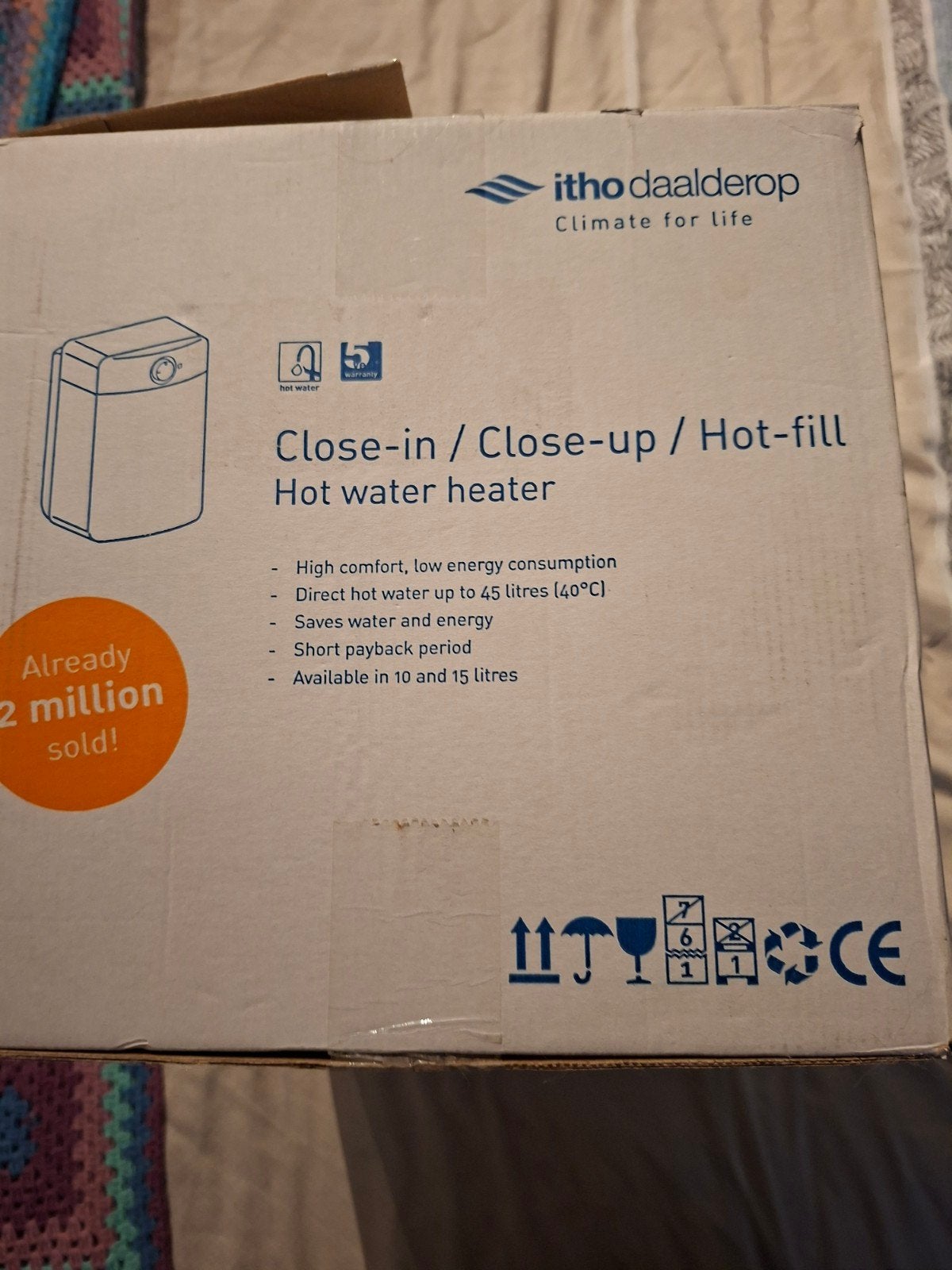 Itho Daalderop Close-in Boiler 10liter, Doe-het-zelf en Verbouw, Geisers en Boilers, Nieuw, Minder dan 3 jaar oud, Minder dan 20 liter