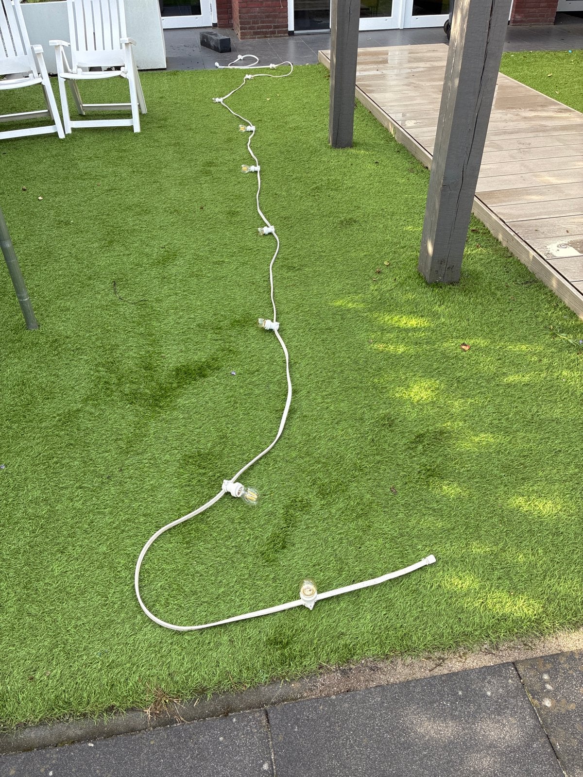 Sfeervolle prikkabel met gloeilampen voor buiten, Ophalen, Kunststof, Gebruikt, Minder dan 50 watt