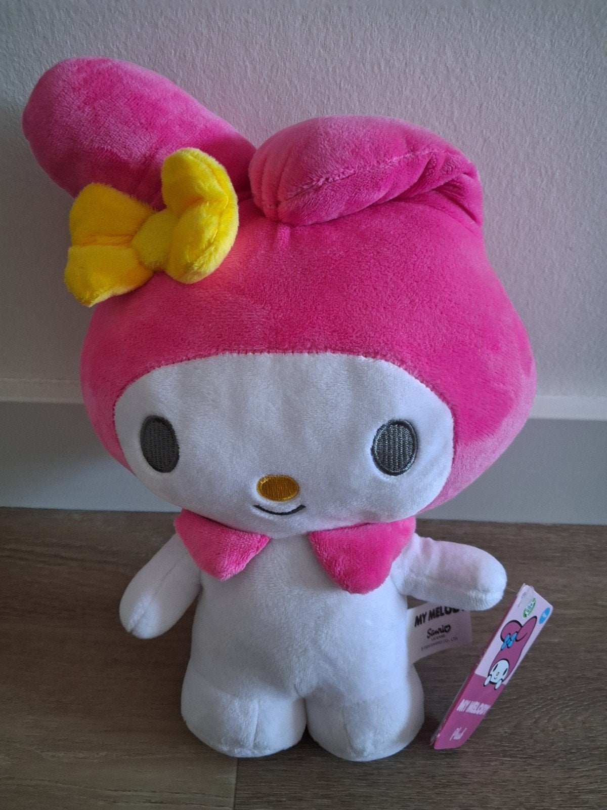 Nieuw! Knuffel Hello Kitty Sanrio My Melody roze wit L1775, Ophalen of Verzenden, Zo goed als nieuw, Overige typen