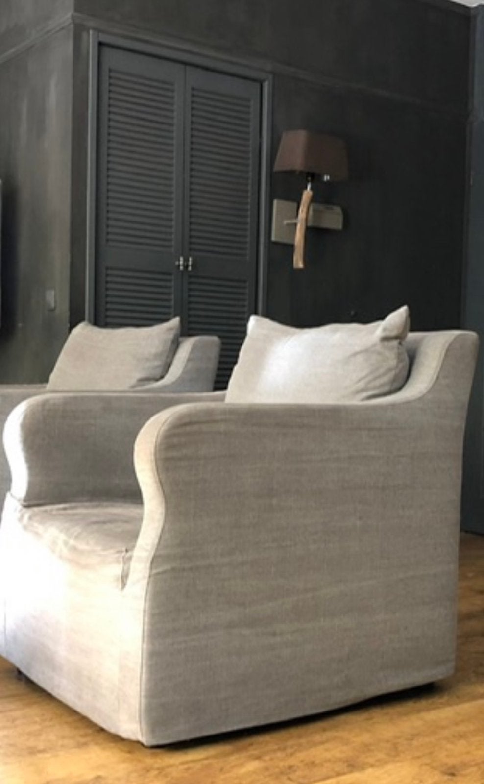 2 fauteuil kiss stone hoffz aura peeperkorn landelijk Tiel, Huis en Inrichting, Ophalen of Verzenden, 75 tot 100 cm, Stof, Landelijk hoffz aura peeperkorn be unique sober wonen