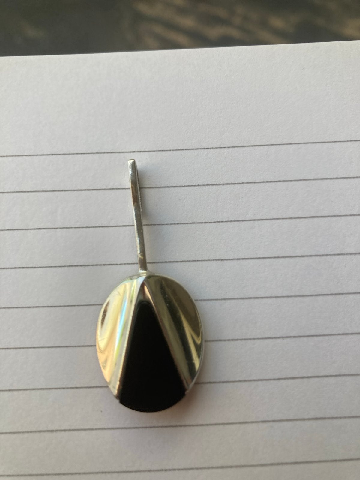 Art Deco Hanger Zilver met Onyx - Cees de Vries (80s), Ophalen of Verzenden, Gebruikt, Zilver, Met edelsteen