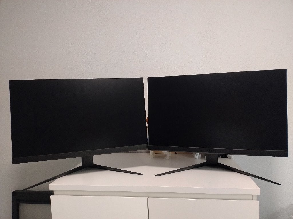 2 x MSI Optix G241V E2 Gaming Monitor - Incl. kabels, Computers en Software, Monitoren, Msi, IPS, Kantelbaar, 101 t/m 150 Hz