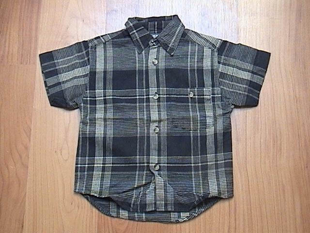 Akmo works, zwart geruit hemd met korte mouw maat 92 jongen, Gebruikt, Overhemd of Blouse, Ophalen of Verzenden, AKMO