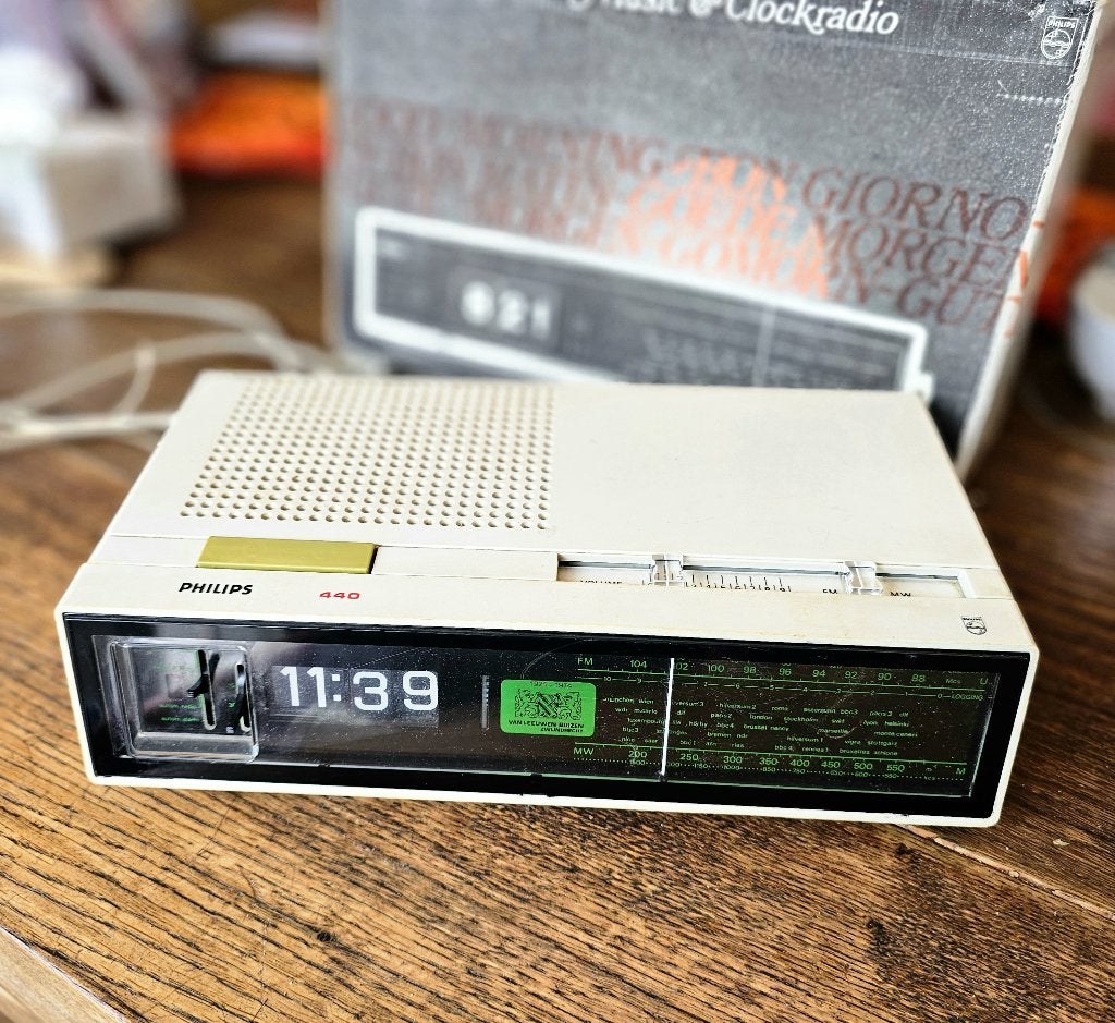 Philips 440 Vintage Wekker Radio - Goede Staat, Ophalen of Verzenden, Zo goed als nieuw