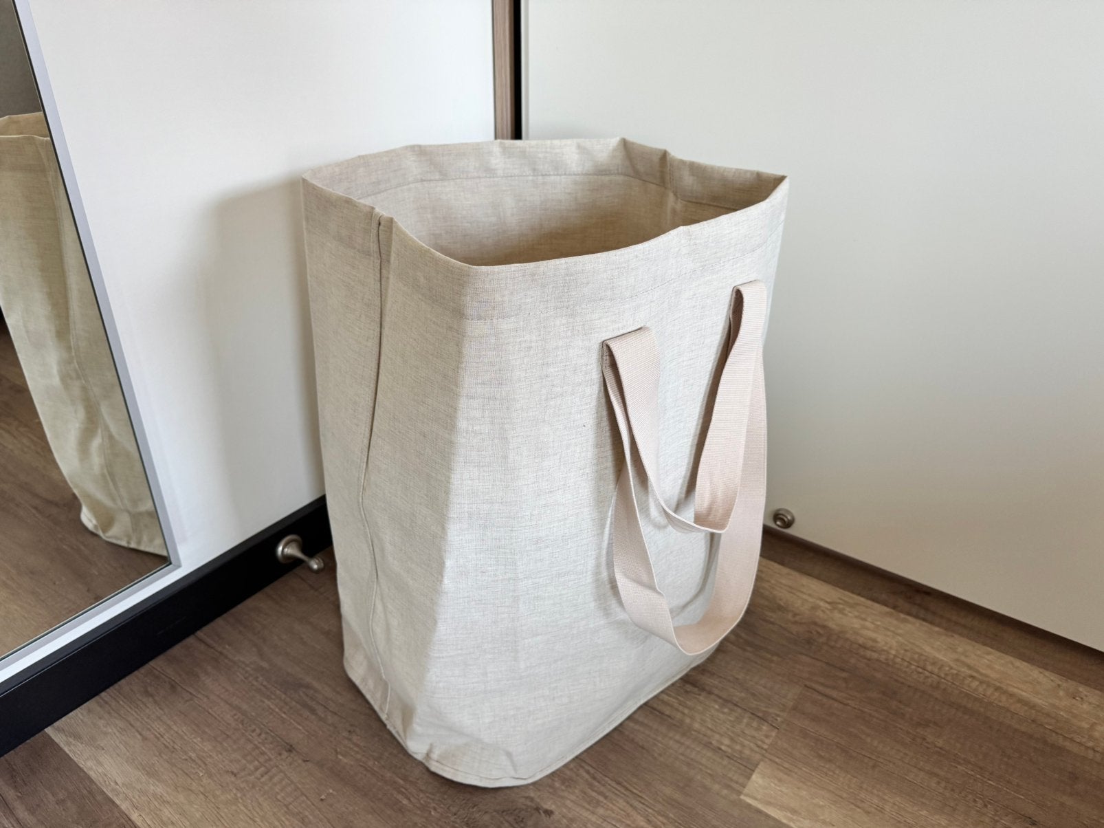 IKEA PURRPINGLA Waszak / Wasmand – Beige (100 Liter), Rond, Ophalen of Verzenden, Zo goed als nieuw, Minder dan 40 cm