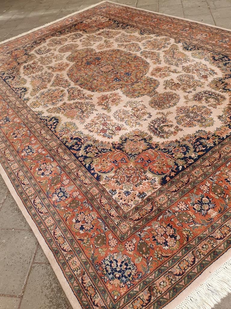 Perziach tapijt Jaipur 370x250 cm., Jaipur, Gebruikt, 200 cm of meer, Crème