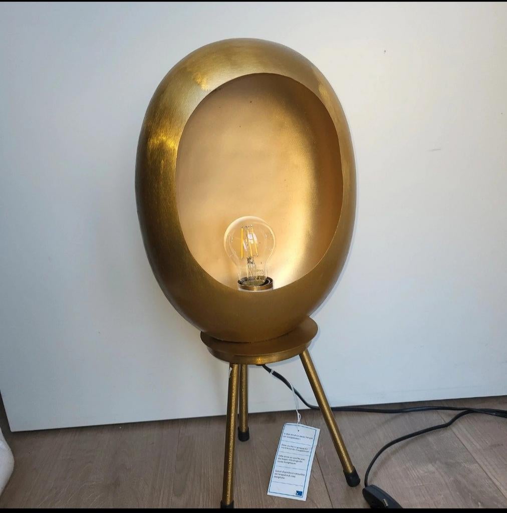 Nieuwe Countryfield Schemerlamp Egglamp Goud 53cm, Ophalen of Verzenden, Nieuw, Metaal