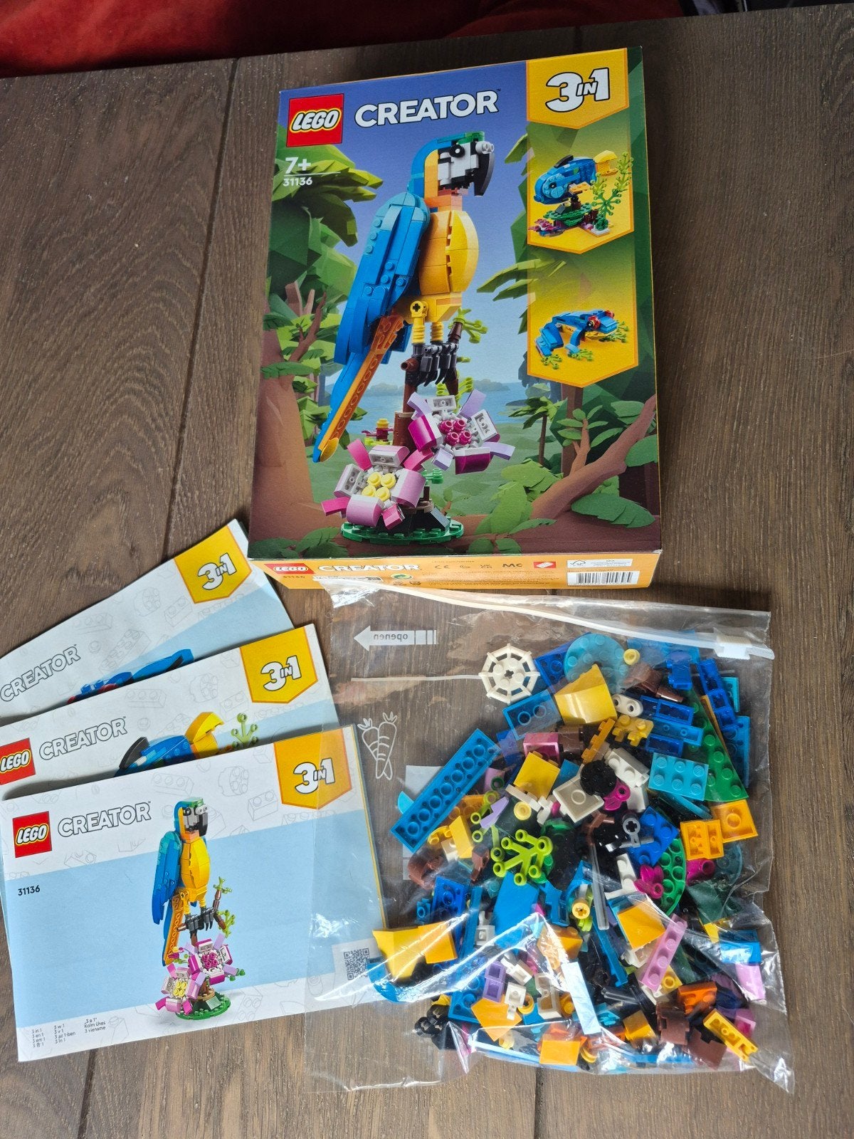 LEGO Creator 31136 Exotische Papegaai 3-in-1 set, Inclusief instructies, Lego, Ophalen of Verzenden, Zo goed als nieuw