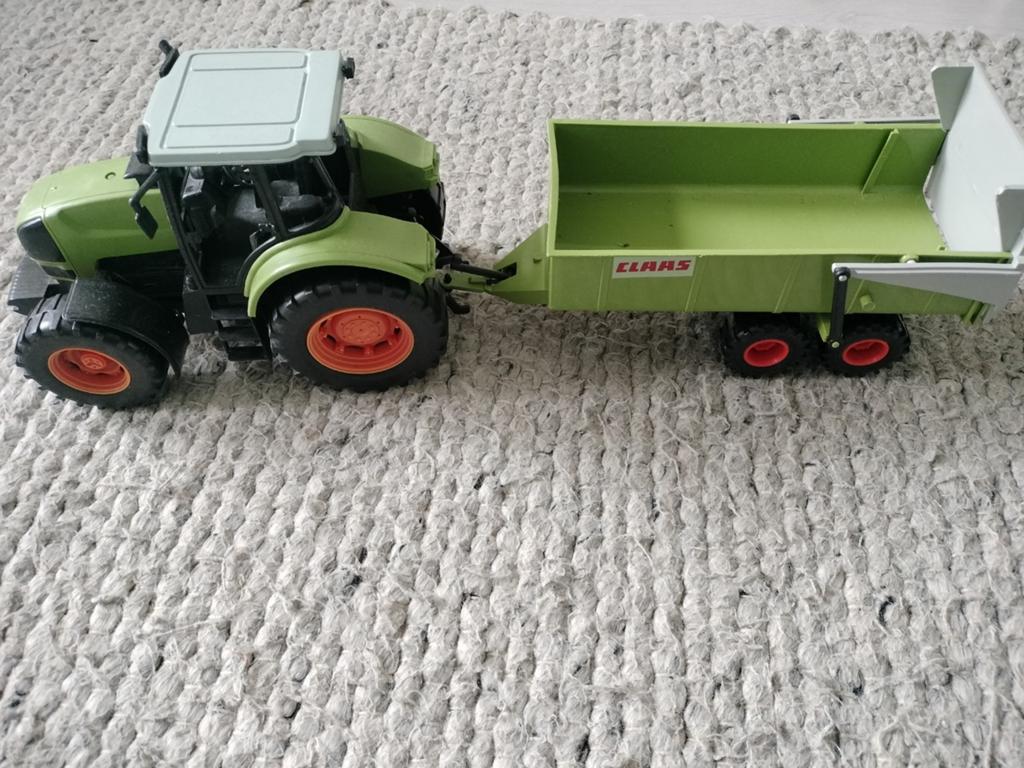 Dickie Toys Claas Ares speelgoedtractor met aanhanger., Kinderen en Baby's, Speelgoed | Speelgoedvoertuigen, Ophalen of Verzenden