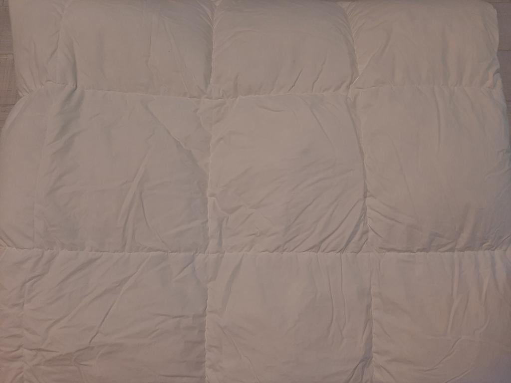 Hema 4-seizoenen dekbed (dons/veren) 240x220., Ophalen, Gebruikt, Wit, Tweepersoons