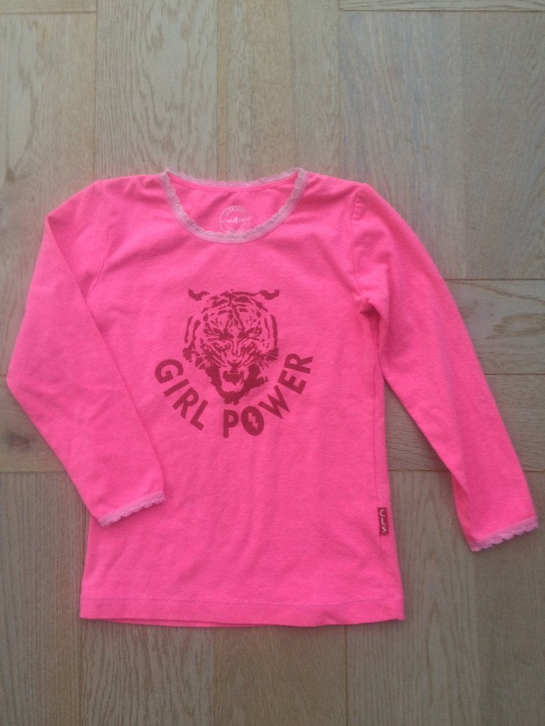 Leuk shirtje girl power 104/110 van Claesens, Claesens, Gebruikt, Meisje, Ophalen of Verzenden