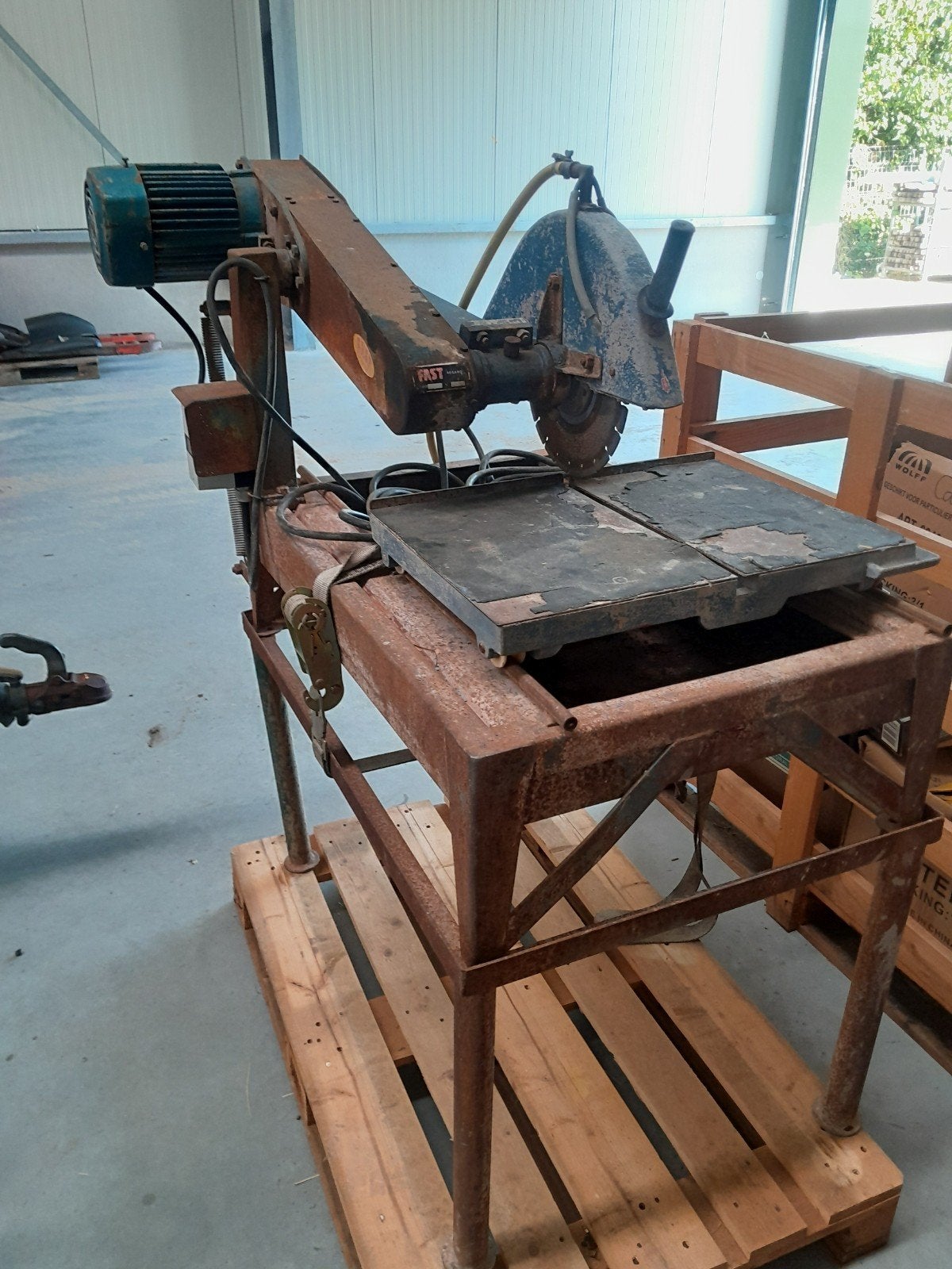 steenzaag 380 volt, Ophalen, Gebruikt
