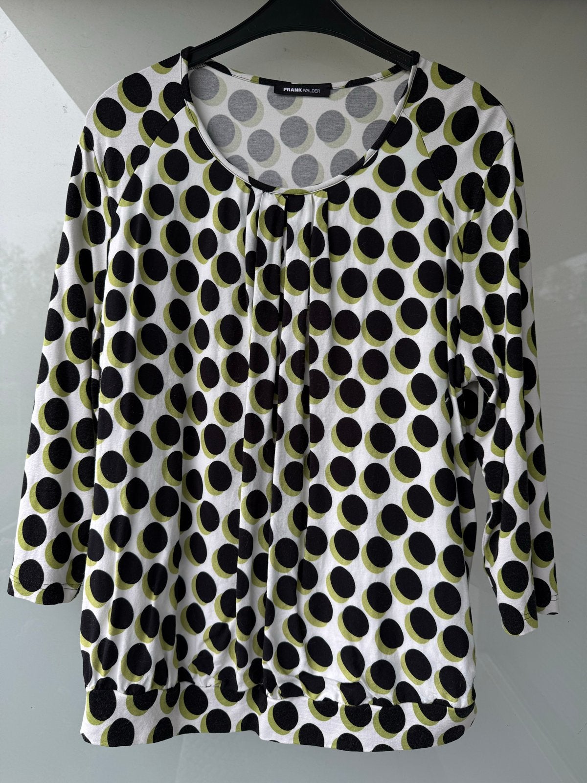 Frank Walder Blouse met stippenpatroon - Maat 44, Kleding | Dames, Meerkleurig, Maat 42/44 (L), Ophalen of Verzenden, Zo goed als nieuw