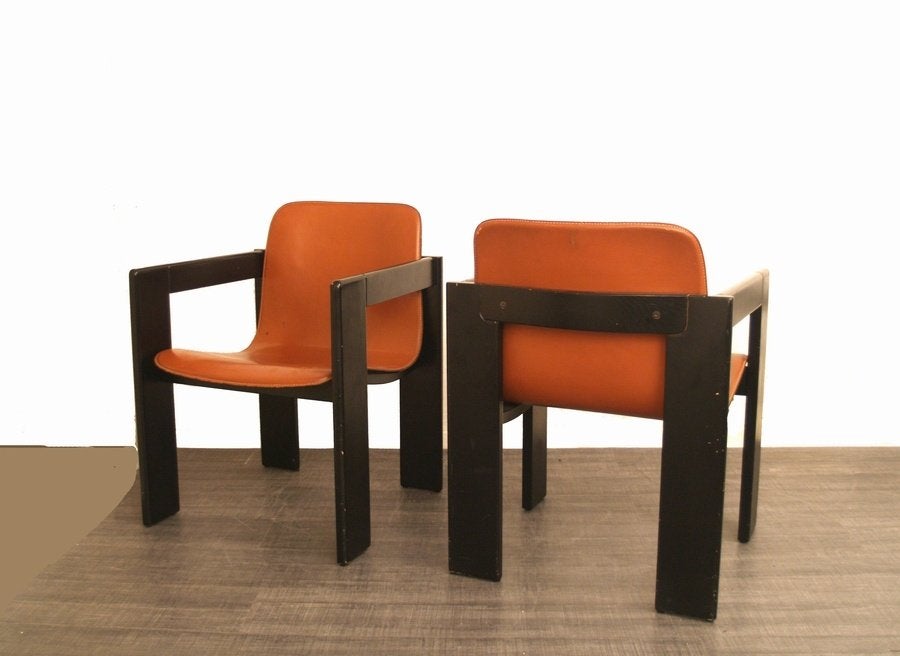 Twee jaren 60 fauteuil - Italiaanse stijl vintage design, Gebruikt, -, -, Ophalen of Verzenden