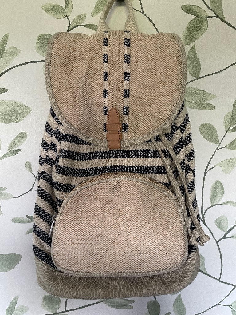Toms rugzak rugtas ecru beige creme blauw, Ophalen of Verzenden, Zo goed als nieuw, Overige merken