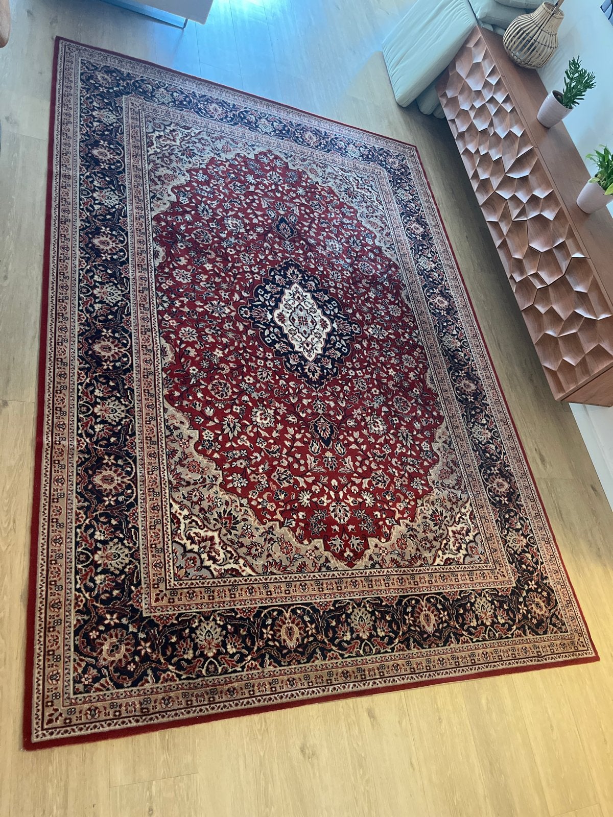 Antalia Louis de Poortere tapijt - wol - Rood, 200x290 cm, Huis en Inrichting, Stoffering | Tapijten en Kleden, Ophalen, Zo goed als nieuw