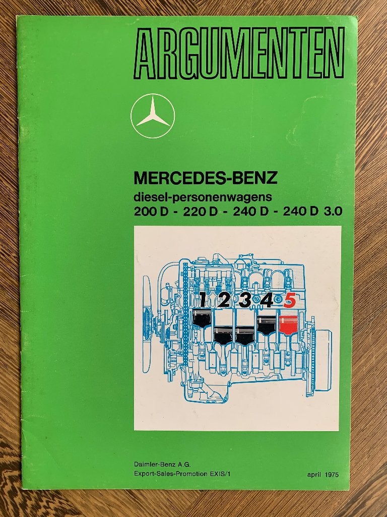 Argumenten Mercedes-Benz diesels W114 & W115 facelift 1975, Zo goed als nieuw, Mercedes-Benz, Mercedes, Ophalen of Verzenden