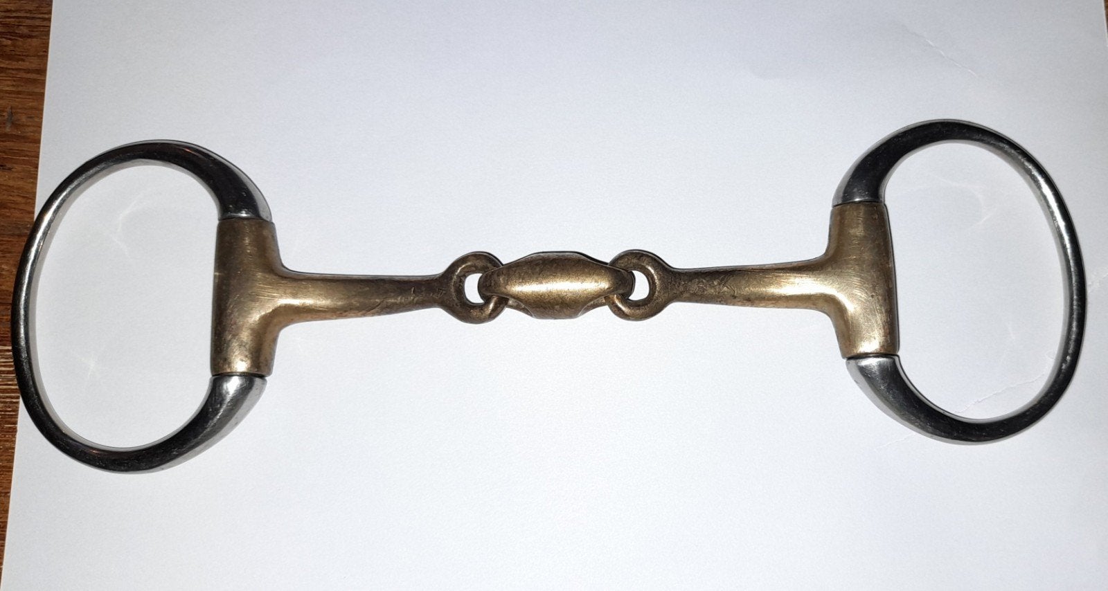 Dubbelgebroken bustrens paard 13.5 cm paardenbit bit, Ophalen of Verzenden